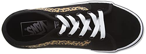 Vans Women's Low-Top Trainers Sneaker, Cheetah Stripe Black White, 8.5