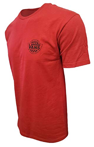 Vans Mens Classic Logo Graphic T-Shirt (X-Large, Red)