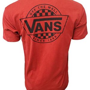 Vans Mens Classic Logo Graphic T-Shirt (X-Large, Red)