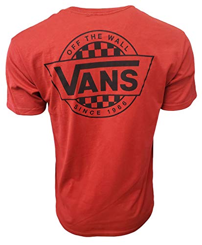 Vans Mens Classic Logo Graphic T-Shirt (X-Large, Red)