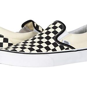 Vans womens Classic Slip On Trainers, Black/Off White, 8.5 Women/7 Men