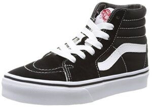 vans kids’ sk8-hi skate shoes black/white 2