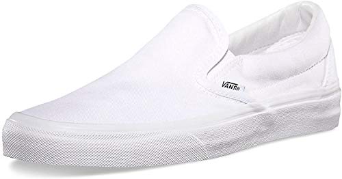 Vans Unisex Adults’ Classic Slip On Trainers True White, 8 Women/6.5 Men