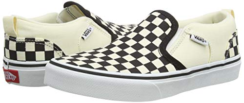 Vans YT Asher Trainers, Multicolour Checkers Black Natural Ipd, 5 US Unisex Big Kid