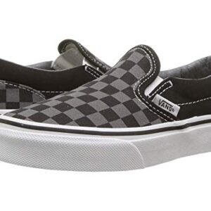 Vans Kids Unisex Classic Slip On, (Checkerboard) Black/Pewter, Size 12 Little Kid