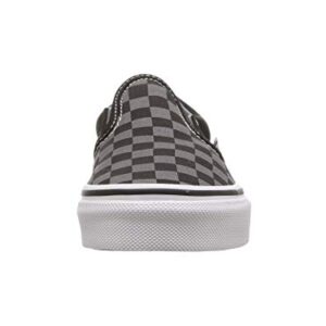 Vans Kids Unisex Classic Slip On, (Checkerboard) Black/Pewter, Size 12 Little Kid