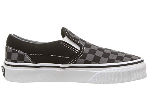 Vans Kids Unisex Classic Slip On, (Checkerboard) Black/Pewter, Size 12 Little Kid