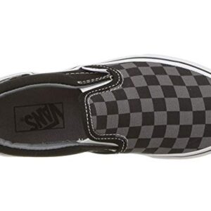 Vans Kids Unisex Classic Slip On, (Checkerboard) Black/Pewter, Size 12 Little Kid