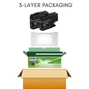 Limeink Compatible Ink Cartridges Replacement for Brother LC3033 XXL (2 Black) High Yield for Brother MFC-J995DW XL MFC-J805DW MFC-J815DW Printer BK MFC LC