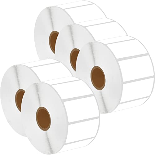 KCMYTONER 5 Rolls Compatible for Brother RDS05U1 2 1 Tapes 2" x 1 1/64" White Die Cut Paper Labels File Folder Labels Use for TD-2020 TD-2120N TD-2130N TD-4000 TD-4100N Printers, 1500 Lables/Roll