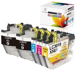 miss deer lc3019 xxl compatible ink cartridge(upgraded version) replacement for brother lc3019 lc3017 xxl lc3017 work with brother mfc-j5330dw mfc-j6730dw mfc-j6930dw mfc-j6530dw mfc-j5335dw