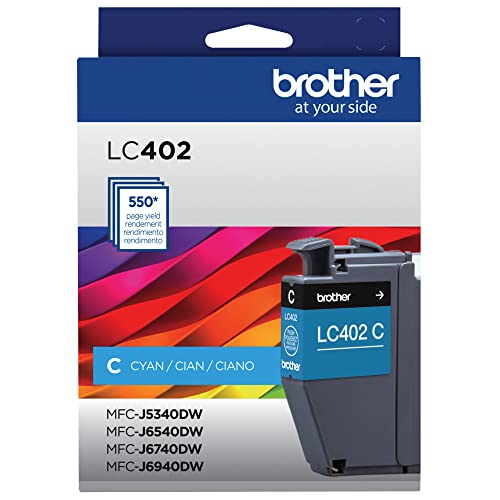 Brother Genuine LC402C Standard Yield Cyan Ink Cartridge