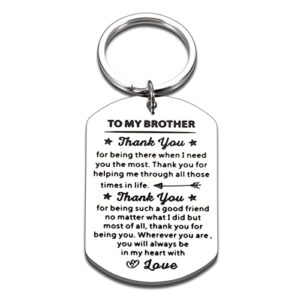 funny brother gift keychains for him men cousins brother christmas birthday valentines day graduation jewelry for big brother from little brother sister in law adult teen girl boy sibling family