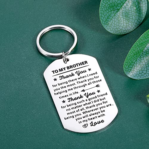 Funny Brother Gift Keychains for Him Men Cousins Brother Christmas Birthday Valentines Day Graduation Jewelry for Big Brother from Little Brother Sister in law Adult Teen Girl Boy Sibling Family