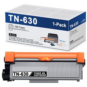 molimer compatible 1 pack tn630 tn-630 high yield black toner cartridge replacement for brother tn 630 mfc-l2750dw mfc-l2750dwxl hl-l2370dw/dwxl mfc-l2710dw hl-l2390dw dcp-l2550dw hl-l2350dw printer