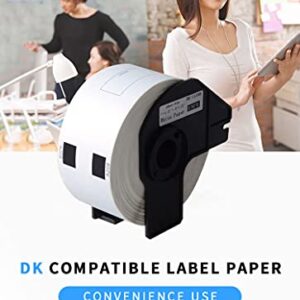 Aomya 2 Rolls Compatible Shipping Label Replacement for Brother DK-1204 Die-Cut 2/3"x2-1/8"(17mmx54mm) 400 Labels per Roll with Reusable Cartridge for QL1060N,QL700, QL720NW,QL550, QL570