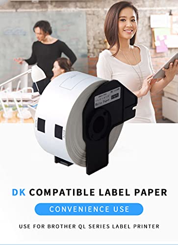 Aomya 2 Rolls Compatible Shipping Label Replacement for Brother DK-1204 Die-Cut 2/3"x2-1/8"(17mmx54mm) 400 Labels per Roll with Reusable Cartridge for QL1060N,QL700, QL720NW,QL550, QL570