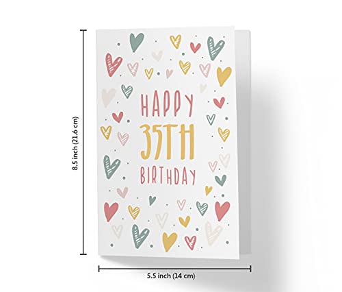 35th Birthday Card for Him Her - 35th Anniversary Card for Dad Mom - 35 Years Old Birthday Card for Brother Sister Friend - Happy 35th Birthday Card for Men Women | Karto – Heart Doodles