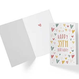 35th Birthday Card for Him Her - 35th Anniversary Card for Dad Mom - 35 Years Old Birthday Card for Brother Sister Friend - Happy 35th Birthday Card for Men Women | Karto – Heart Doodles