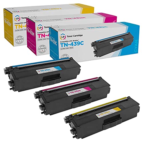 LD Compatible Toner Cartridge Replacement for Brother TN439 Ultra High Yield (Cyan, Magenta, Yellow, 3-Pack)