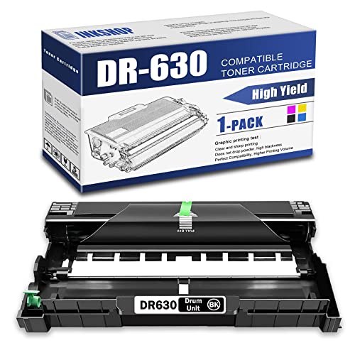 DR630 Compatible DR630 Black Drum Unit Replacement for Brother DR630 HL-L2300D HL-L2305W MFC-L2680W MFC-L2685DW DCP-L2520DW DCP-L2540DW Toner.(1 Pack)