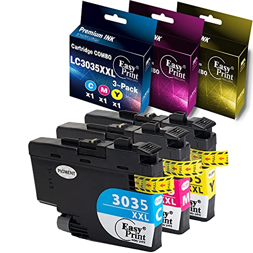 EASYPRINT 3-Color Set Compatible 3035xxl Ink Cartridges Replacement for Brother LC3035XXL for MFC-J805DW, MFC-J805DW XL, MFC-J815DW, MFC-J995DW, MFC-J995DW XL, (Cyan, Magenta, Yellow, Total 3-Pack )