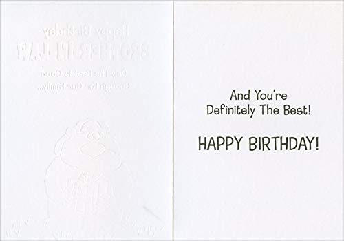 Designer Greetings Bear Wearing Baseball Cap Backward Birthday Card for Brother-in-Law