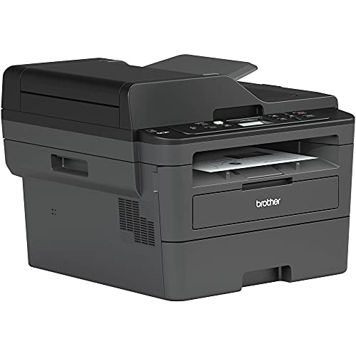 Brother DCP-L2550DWB All-in-One Wireless Monochrome Laser Printer for Home Office, White - Print, Scan, Copy - 2400 x 600 dpi, 36 ppm, 128MB Memory, Automatic Duplex Printing, BROAGE Printer_Cable
