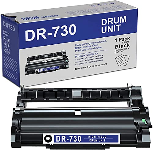 VIT 1 Pack DR 730 Black High Yield Drum Unit DR730 Compatible Replacement for Brother DCP L2550DW MFC L2710DW L2750DWXL L2750DW HL L2390DW L2350DW L2370DWDWXL L2395DW Printer