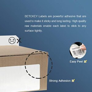 BETCKEY - Compatible DK-2212 Continuous Matte Film 2-3/7" x 50'(62mm x 15.2m) Replacement Labels,Compatible with Brother QL Label Printers [6 Rolls + One Refillable Cartridge Frame]