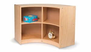 whitney brothers birch laminate curved storage, back curve out