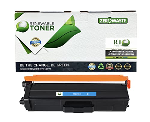 Renewable Toner TN-439C Compatible High Yield Replacement for Brother TN439 TN439C | for Use in HL-L9310CDWT HL-L9310CDW HL-L9310CDWTT MFC-L9570CDW MFC-L9570CDWT (Cyan)