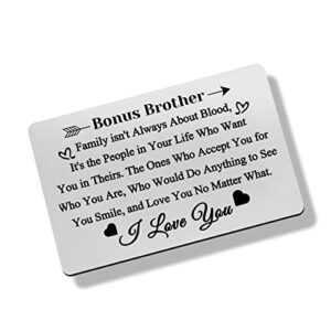 heigebi step brothers wallet card from sister brother-in-law gifts bonus brother gift family isn’t always about blood step brothers christmas cards adopted brother valentines christmas birthday gift