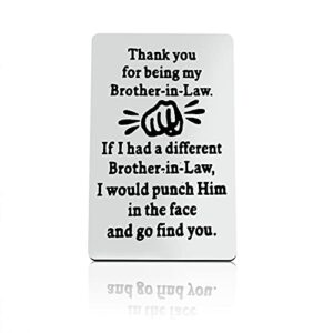 brother in law gift engraved wallet card gift for bonus brother wedding gift from sister in law appreciation gift metal card gift stepbrother adopted brother valentines christmas birthday gift