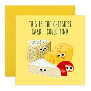 central 23 – funny birthday card -“this is the cheesiest card i could find” – for him & her husband wife sister brother best friend mom dad 21st 30th 40th – boyfriend anniversary card – recyclable