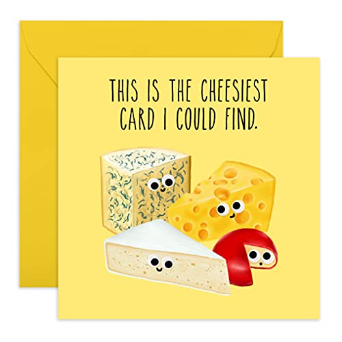 Central 23 - Funny Birthday Card -"This Is The Cheesiest Card I Could Find" - For Him & Her Husband Wife Sister Brother Best Friend Mom Dad 21st 30th 40th - Boyfriend Anniversary Card - Recyclable