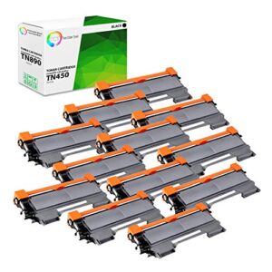 tct premium compatible toner cartridge replacement for brother tn-450 tn450 black high yield works with brother hl-2220 2230 2240 2270 mfc-7360 7860dw dcp-7060 7070dw printers (2,600 pages) – 12 pack