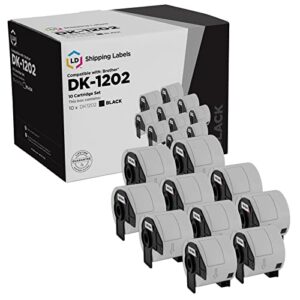 ld products compatible shipping label replacements for brother dk-1202 2.4 inch x 3.9 inch (10-pack) for use in p-touch: ql-1050, ql-1050n, ql-1060n, ql-500, ql-500ec, ql-550, ql-570 & ql-570vm