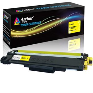 arthur imaging with chip compatible toner cartridge replacement for brother tn227 (yellow, 1 pack) (tn227y)
