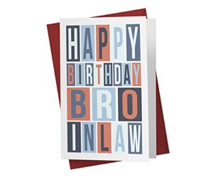 sweet and funny birthday card for brother in law, large 5.5 x 8.5 greeting card – brother in law birthday card, birthday cards brother in law – karto – bro in law
