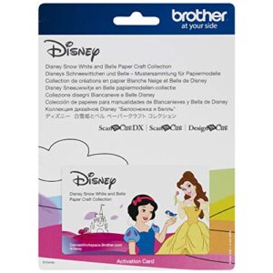 brother scanncut disney snow white and belle paper craft collection cadsnp06, includes 30 intricate designs for shadowboxes, pop-up cards, rhinestone templates and more
