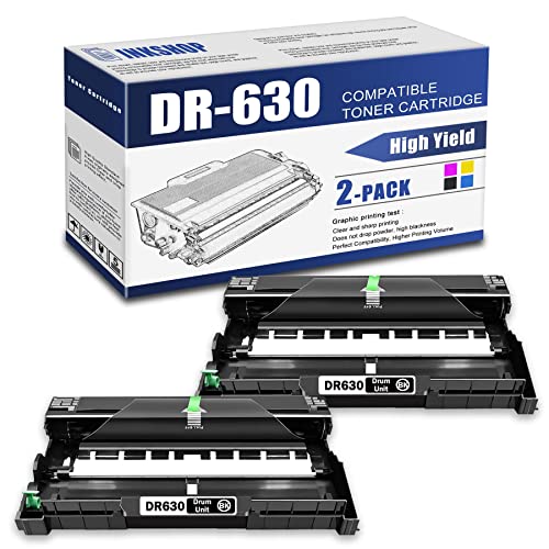 DR630 Compatible DR630 Black Drum Unit Replacement for Brother DR630 HL-L2300D HL-L2305W MFC-L2680W MFC-L2685DW DCP-L2520DW DCP-L2540DW Toner.(2 Pack)