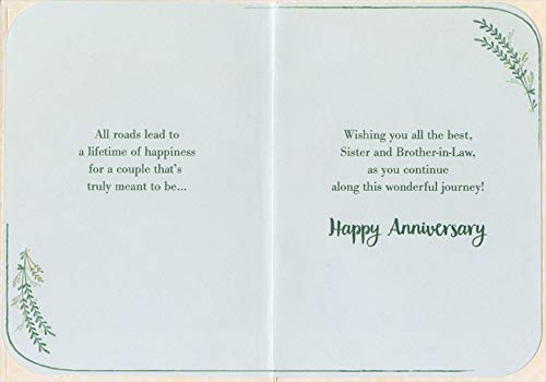 Designer Greetings Path From First Date to Happily Ever After Wedding Anniversary Congratulations Card for Sister and Brother-in-Law