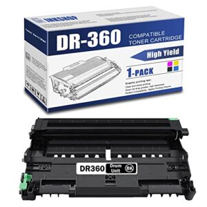 dr360 compatible dr-360 black drum unit replacement for brother dr-360 dcp-7030 dcp-7040 hl-2120 hl-2125 mfc-7320 mfc-7040 toner.(1 pack)