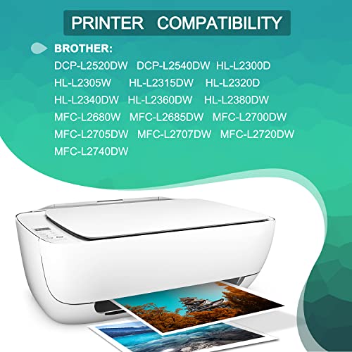 GREENBOX (No Toner) DR630 Compatible Drum Unit Replacement for Brother DR630 DR 630 for DCP-L2520DW DCP-L2540DW HL-L2320D HL-L2300D HL-L2305W HL-L2380DW HL-L2340DW HL-L2360DW (12,000 Pages, 2 Black)