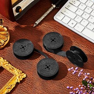 4 Pairs Universal Typewriter Ribbon Twin Spool Typewriter Ribbon Twin Spool Replacement Pack for Most Typewriter (Black)