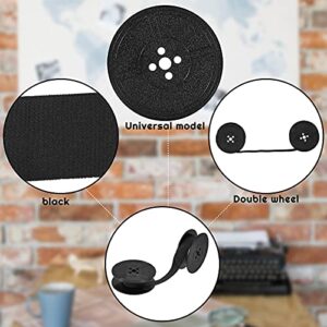 4 Pairs Universal Typewriter Ribbon Twin Spool Typewriter Ribbon Twin Spool Replacement Pack for Most Typewriter (Black)