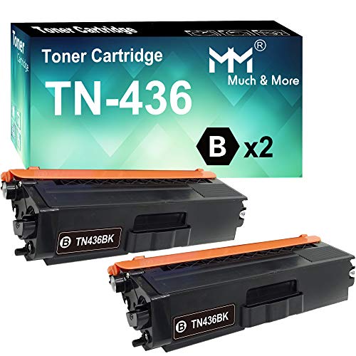 MM MUCH & MORE Compatible Toner Cartridge Replacement for Brother TN436 TN-436 TN-436BK TN433 use with HL-L8360CDW L9310CDW MFC-L8900CDW L9570CDW Printer (2-Pack, Black)