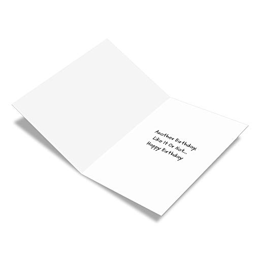 NobleWorks - 1 Funny Happy Birthday Notecard - Old Man Humor Greeting Card with Envelope - Man's Senility Prayer C9348BDG