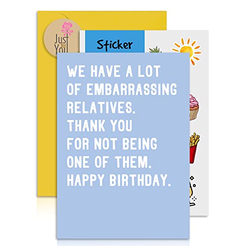 Pibypil Funny Happy Birthday Card For Sister In Law, Mother In Law, Son In Law, Daughter In Law, Brother In Law